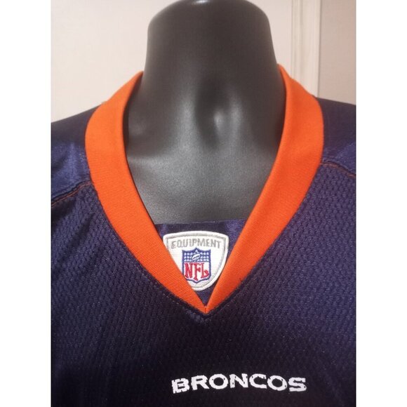 NFL Denver Broncos Jersey Mens Medium M Blue Orange Reebok Logo Jay Cutler #6 - Picture 2 of 11